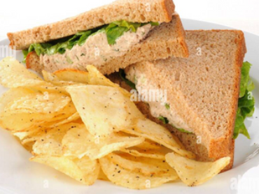 tuna sandwich potato chips