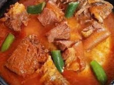 Fufu With Goat Light Soup